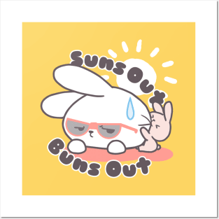 Cute Bunny Suns Out Buns Out | Loppi Tokki Relaxation Posters and Art